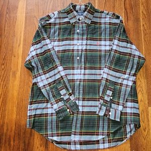 Mens Flannel Ralph Lauren Blake Shirt L
